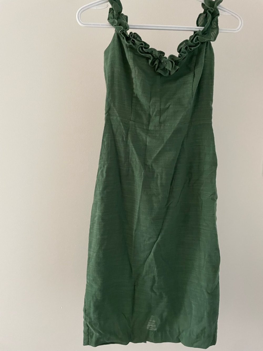 PETAL & PUP Florez Dress - Green Ruffle Strap Midi Dress Off The Shoulder